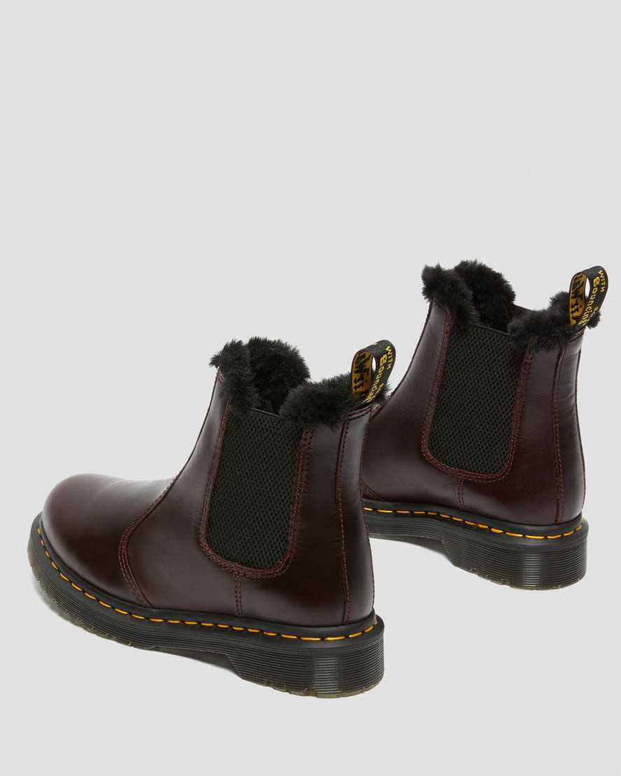 Dr Martens 2976 Leonore Faux Fur Lined Chelsea Originals Boots Damen Bordeaux | 842159-PDC
