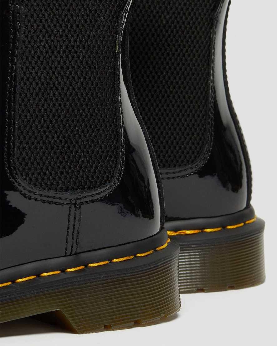 Dr Martens 2976 Patent Leather Chelsea Stiefeletten Damen Schwarz | 736428-TCH