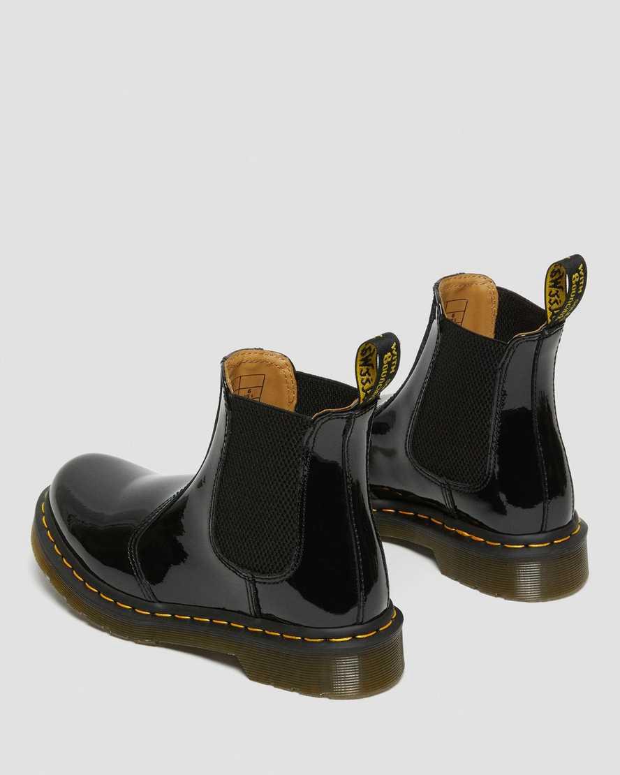 Dr Martens 2976 Patent Leather Chelsea Stiefeletten Damen Schwarz | 736428-TCH
