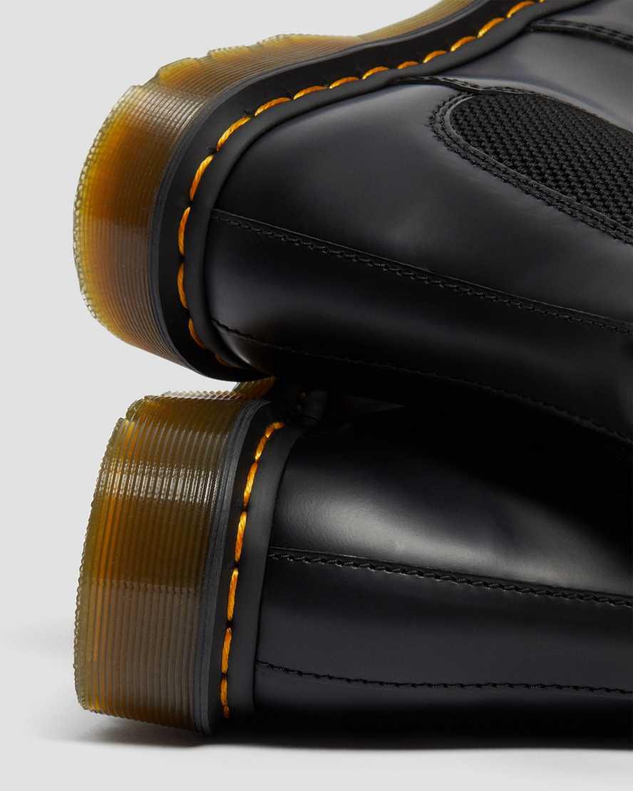 Dr Martens 2976 Smooth Leather Chelsea Stiefel Damen Schwarz | 296387-WHL