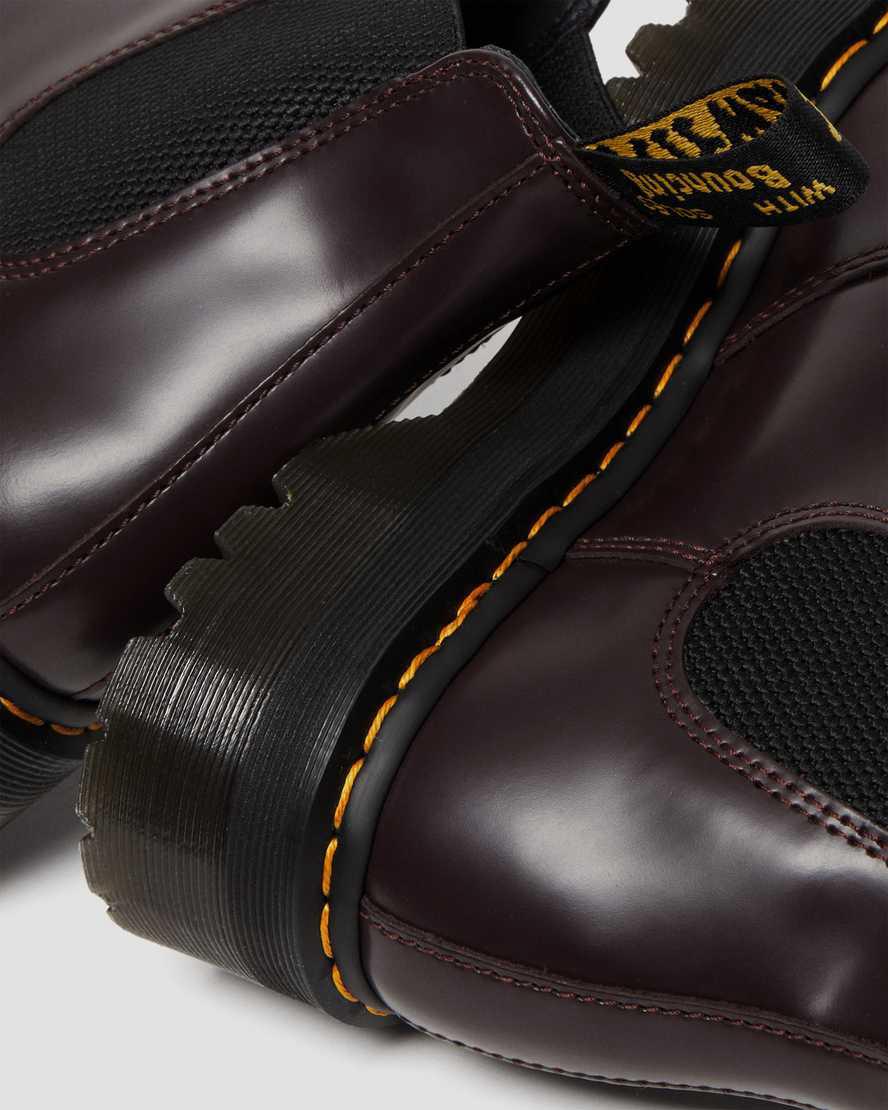 Dr Martens 2976 Smooth Leather Platform Chelsea Stiefel Damen Bordeaux | 783952-XRW