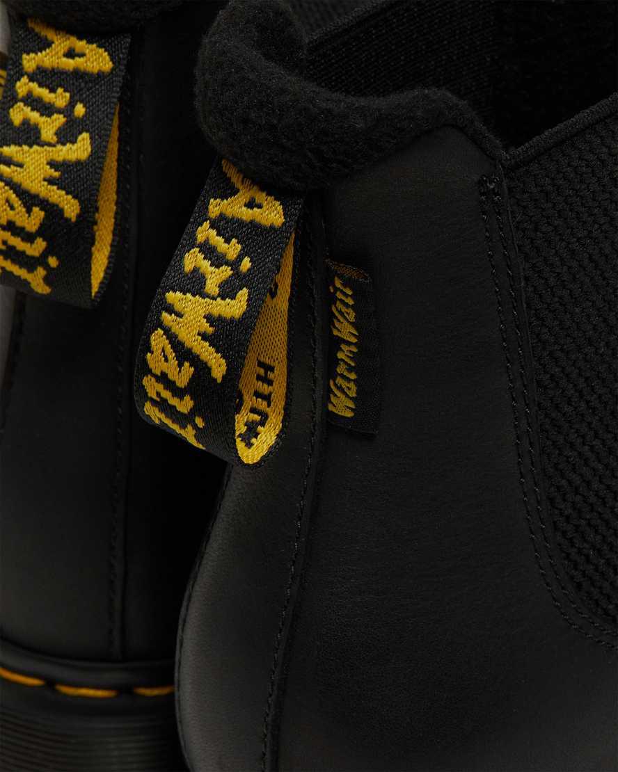 Dr Martens 2976 Warmwair Leather Chelsea Stiefel Damen Schwarz | 412680-HIN