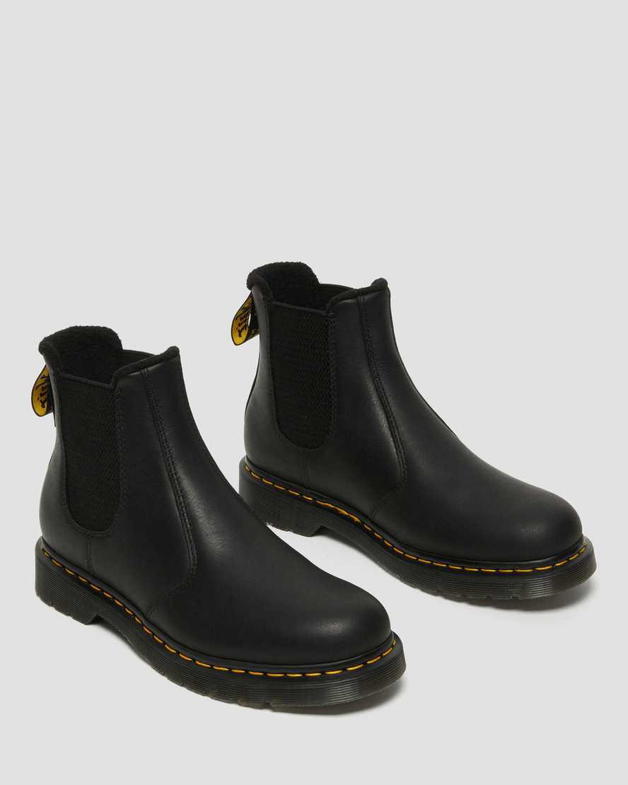 Dr Martens 2976 Warmwair Leather Chelsea Stiefel Damen Schwarz | 412680-HIN