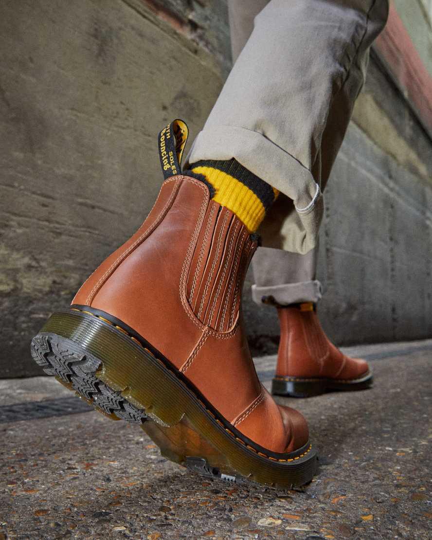 Dr Martens 2976 Wintergrip Leather Chelsea Stiefeletten Damen Braun | 791520-BIA