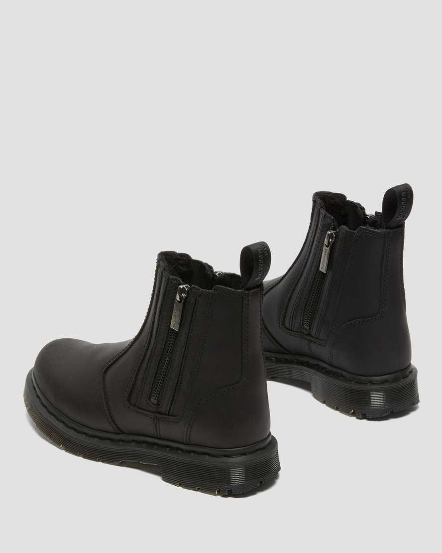 Dr Martens 2976 Wintergrip Zip Chelsea Stiefeletten Damen Schwarz | 043198-QOK