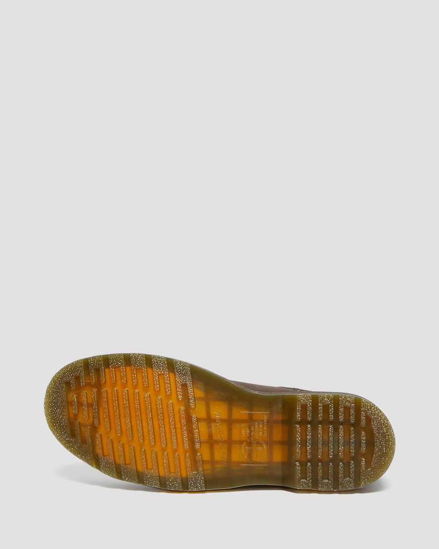 Dr Martens 2976 Yellow Stitch Crazy Horse Leather Chelsea Stiefeletten Damen Dunkelbraun | 512480-WRZ