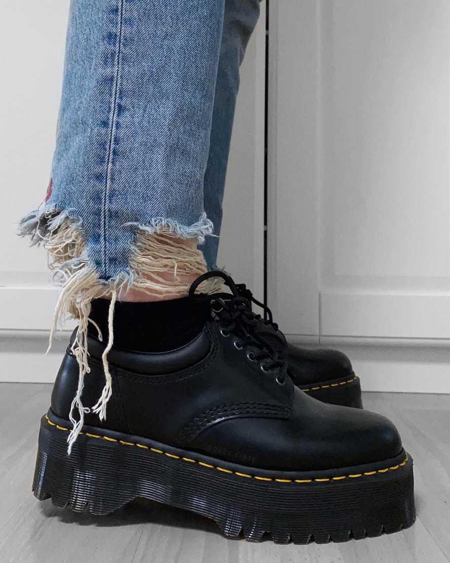 Dr Martens 8053 Leather Casual Plateauschuhe Herren Schwarz | 129758-BKW