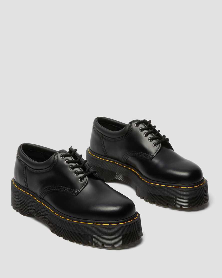 Dr Martens 8053 Leather Casual Plateauschuhe Herren Schwarz | 129758-BKW