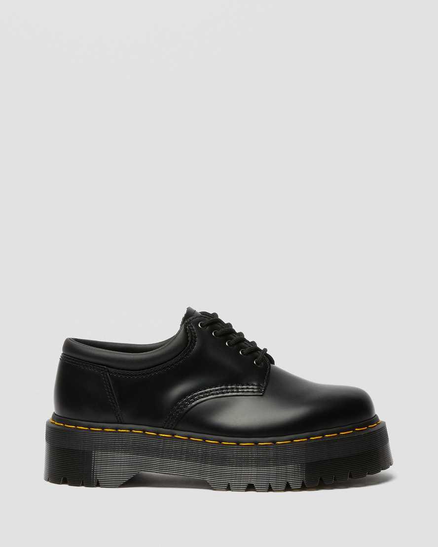 Dr Martens 8053 Leather Casual Plateauschuhe Herren Schwarz | 129758-BKW