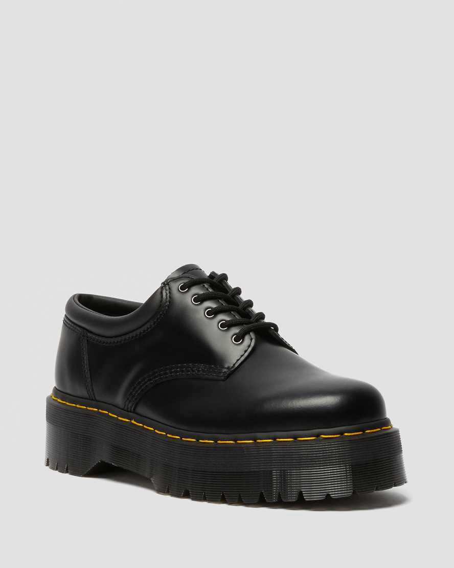 Dr Martens 8053 Leather Casual Plateauschuhe Herren Schwarz | 129758-BKW