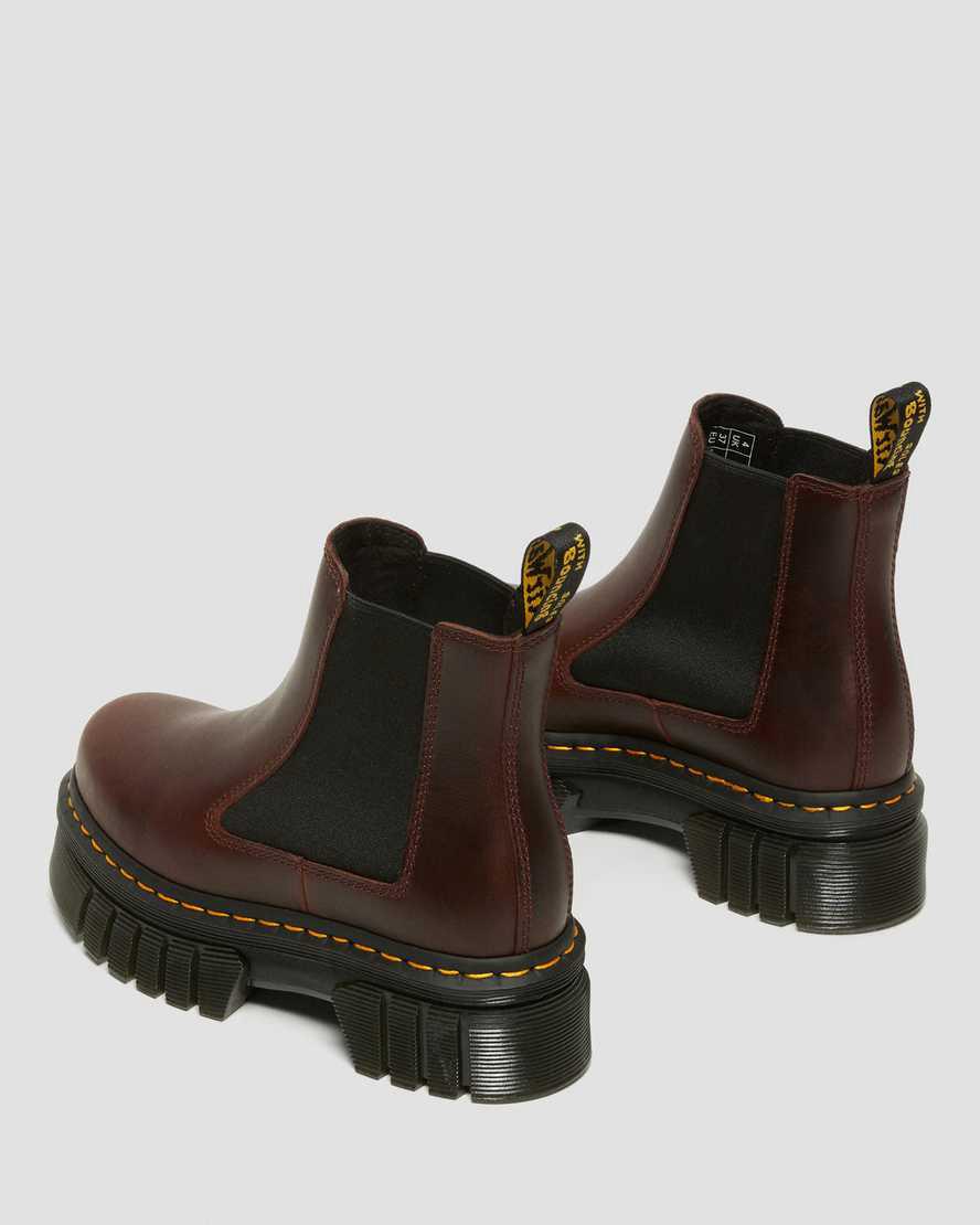 Dr Martens Audrick Brando Leather Chelsea Plateau Stiefel Herren Braun | 074261-JXE