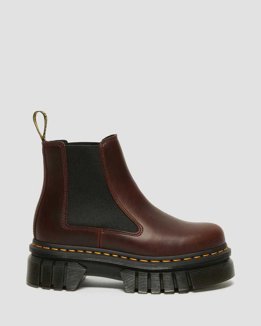 Dr Martens Audrick Brando Leather Chelsea Plateau Stiefel Herren Braun | 074261-JXE