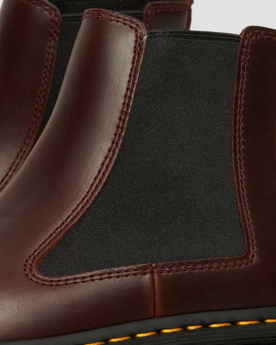 Dr Martens Audrick Brando Leather Chelsea Plateau Stiefel Herren Braun | 074261-JXE