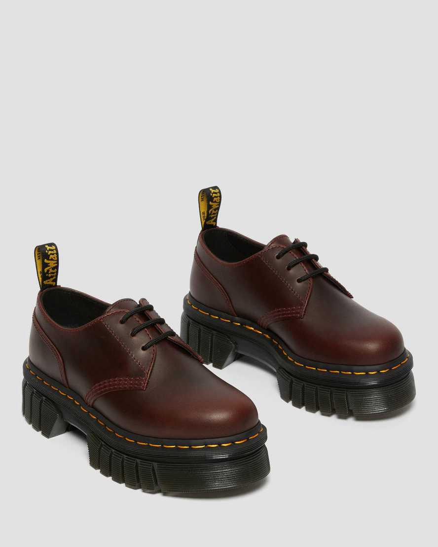 Dr Martens Audrick Brando Leather Platform Oxfords Schuhe Herren Braun | 159376-KJR