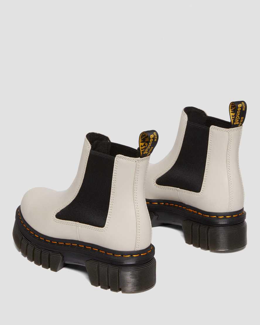 Dr Martens Audrick Nappa Leather Chelsea Plateau Stiefel Herren Grau | 871523-JPU