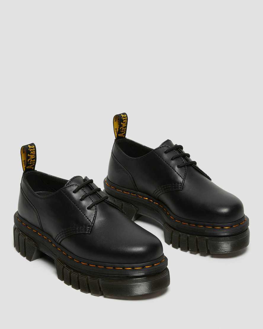 Dr Martens Audrick Nappa Leather Shoes Plateau Stiefel Herren Schwarz | 513608-GSU