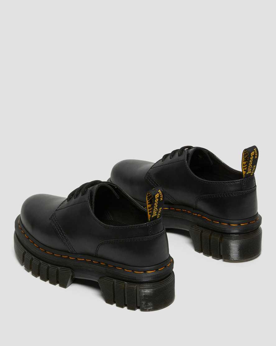 Dr Martens Audrick Nappa Leather Shoes Plateau Stiefel Herren Schwarz | 513608-GSU