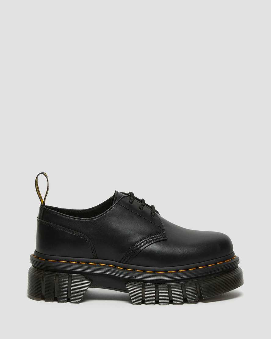 Dr Martens Audrick Nappa Leather Shoes Plateau Stiefel Herren Schwarz | 513608-GSU