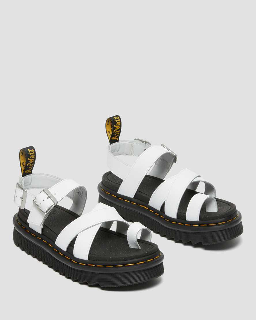 Dr Martens Avry Hydro Leather Strap Gladiator-sandalen Damen Weiß | 792560-SMQ