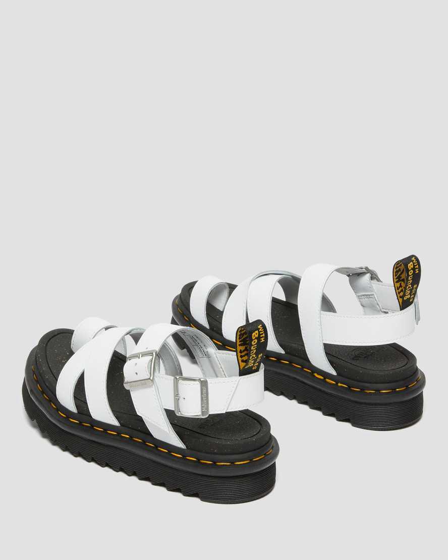 Dr Martens Avry Hydro Leather Strap Gladiator-sandalen Damen Weiß | 792560-SMQ