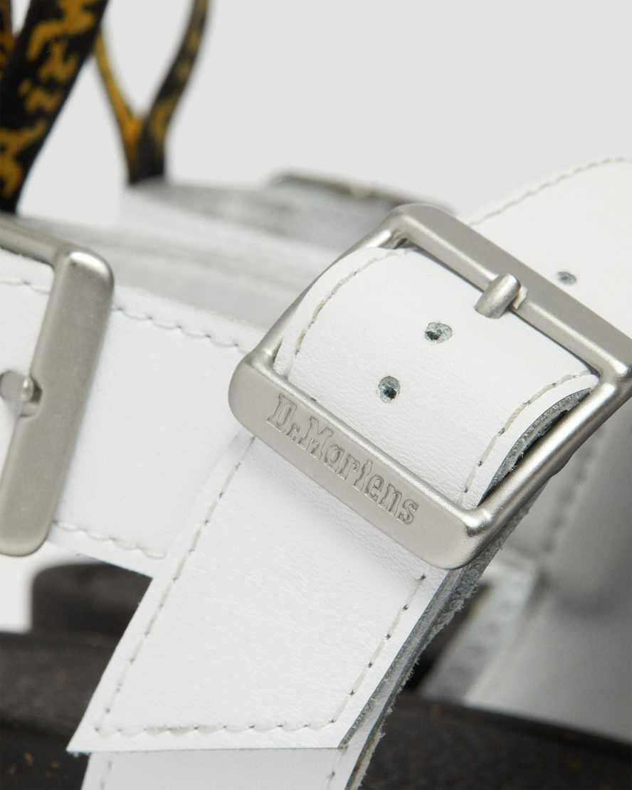 Dr Martens Avry Hydro Leather Strap Gladiator-sandalen Damen Weiß | 792560-SMQ