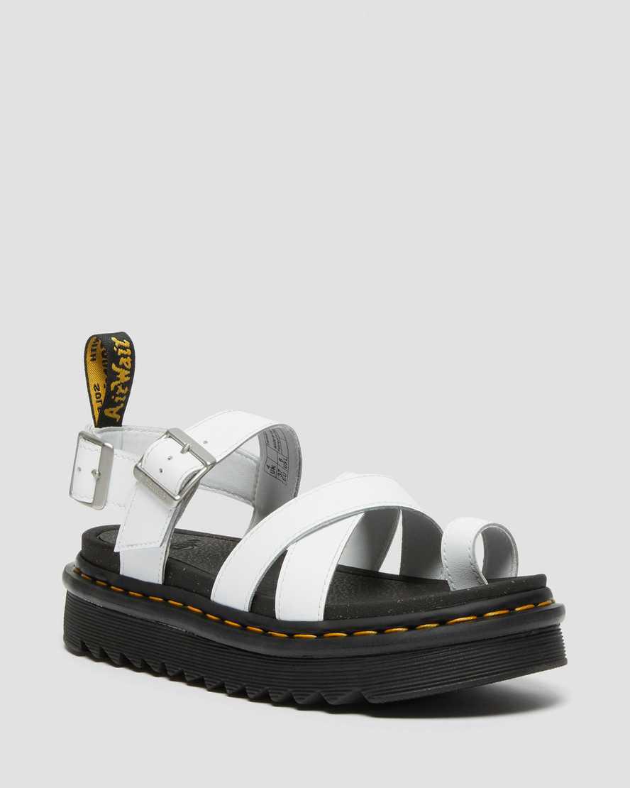 Dr Martens Avry Hydro Leather Strap Gladiator-sandalen Damen Weiß | 792560-SMQ