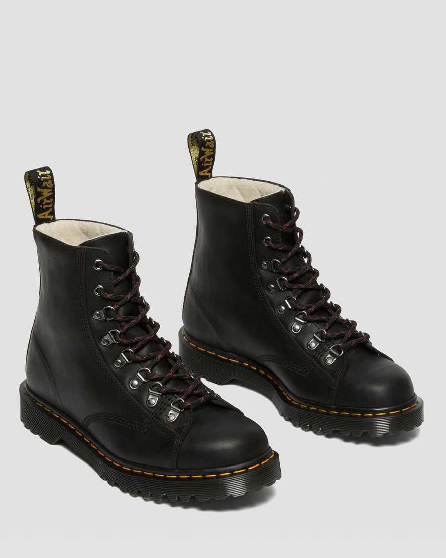 Dr Martens Barton Made in England Classic Oil Leather Stiefeletten Herren Schwarz | 709651-GHO