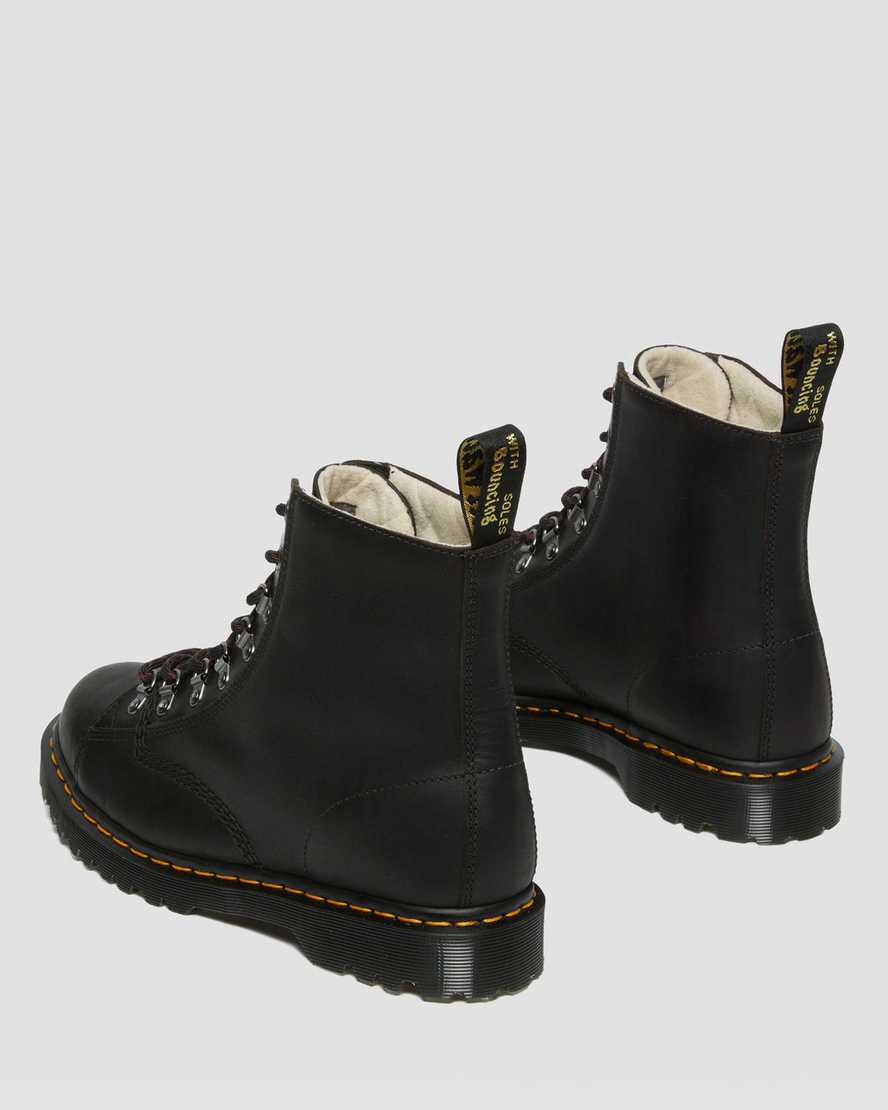 Dr Martens Barton Made in England Classic Oil Leather Stiefeletten Herren Schwarz | 709651-GHO