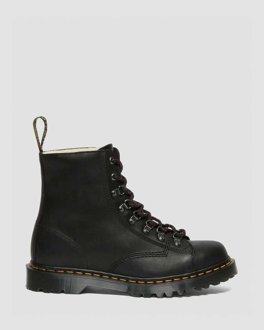 Dr Martens Barton Made in England Classic Oil Leather Stiefeletten Herren Schwarz | 709651-GHO