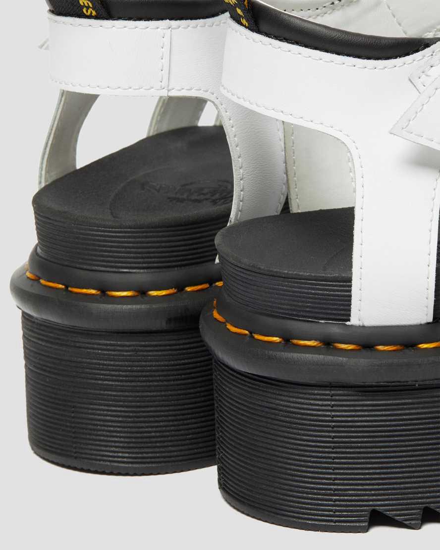 Dr Martens Blaire Hydro Leather Platform Strap Gladiator-sandalen Damen Weiß | 852940-JAF