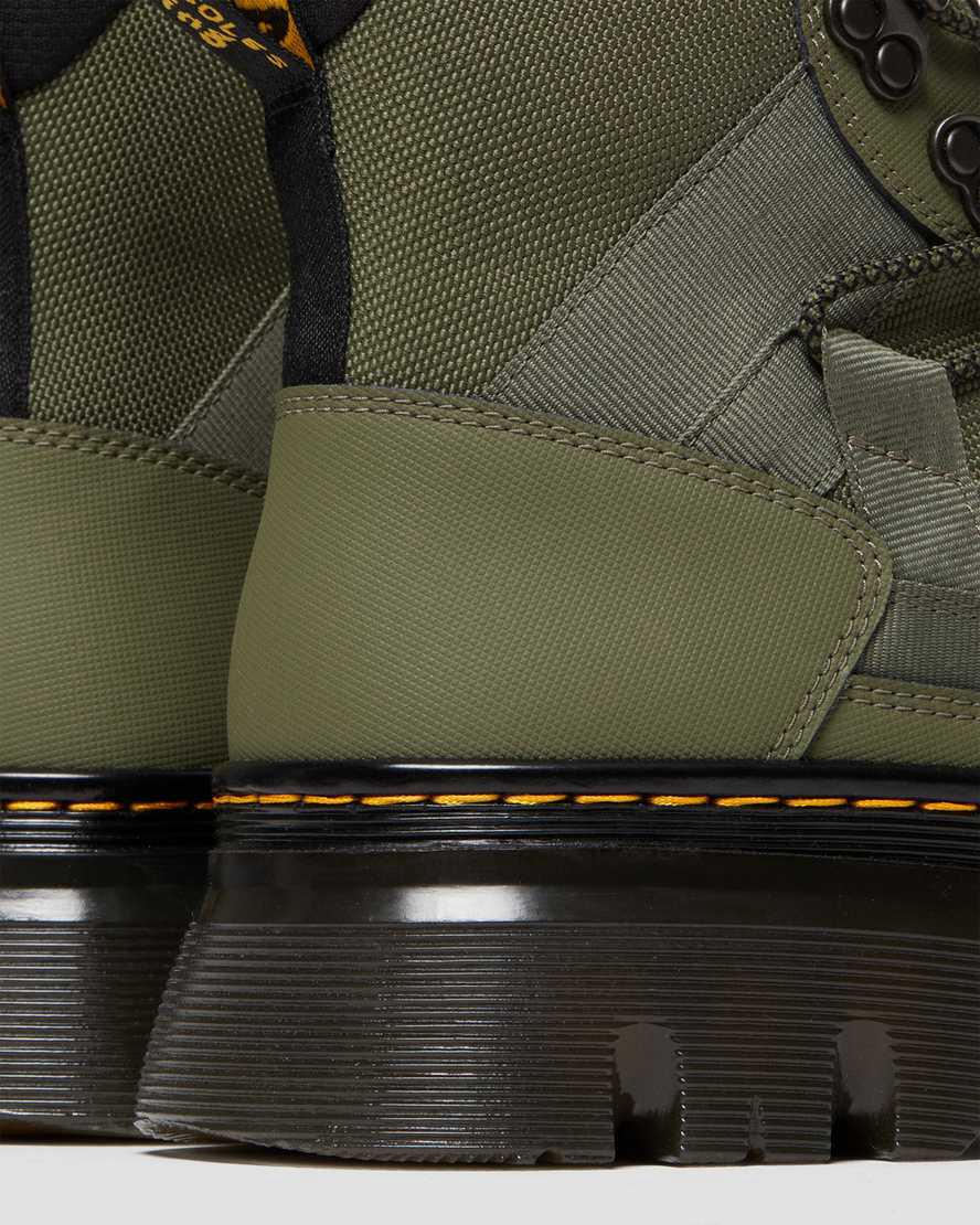 Dr Martens Boury Leather Freizeitstiefel Herren Khaki Grün | 139865-OWC