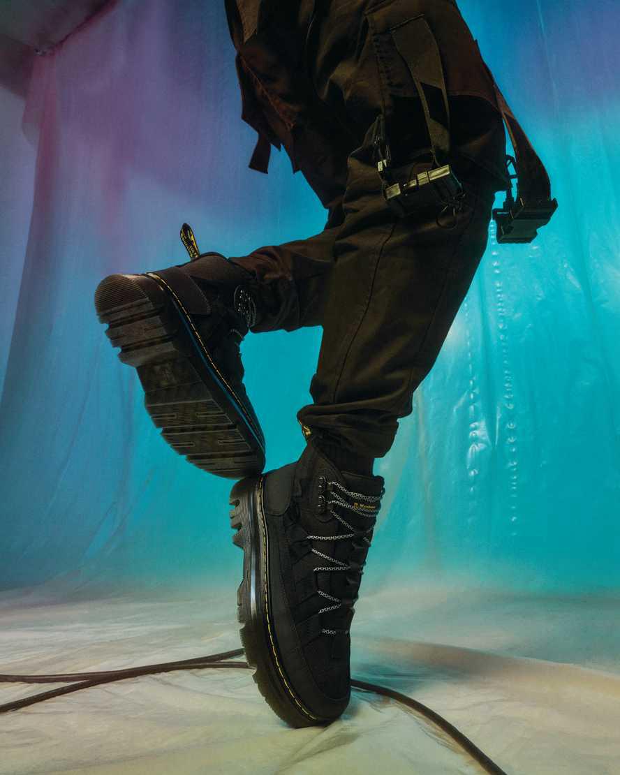 Dr Martens Boury Leather Freizeitstiefel Herren Schwarz | 391870-BXS