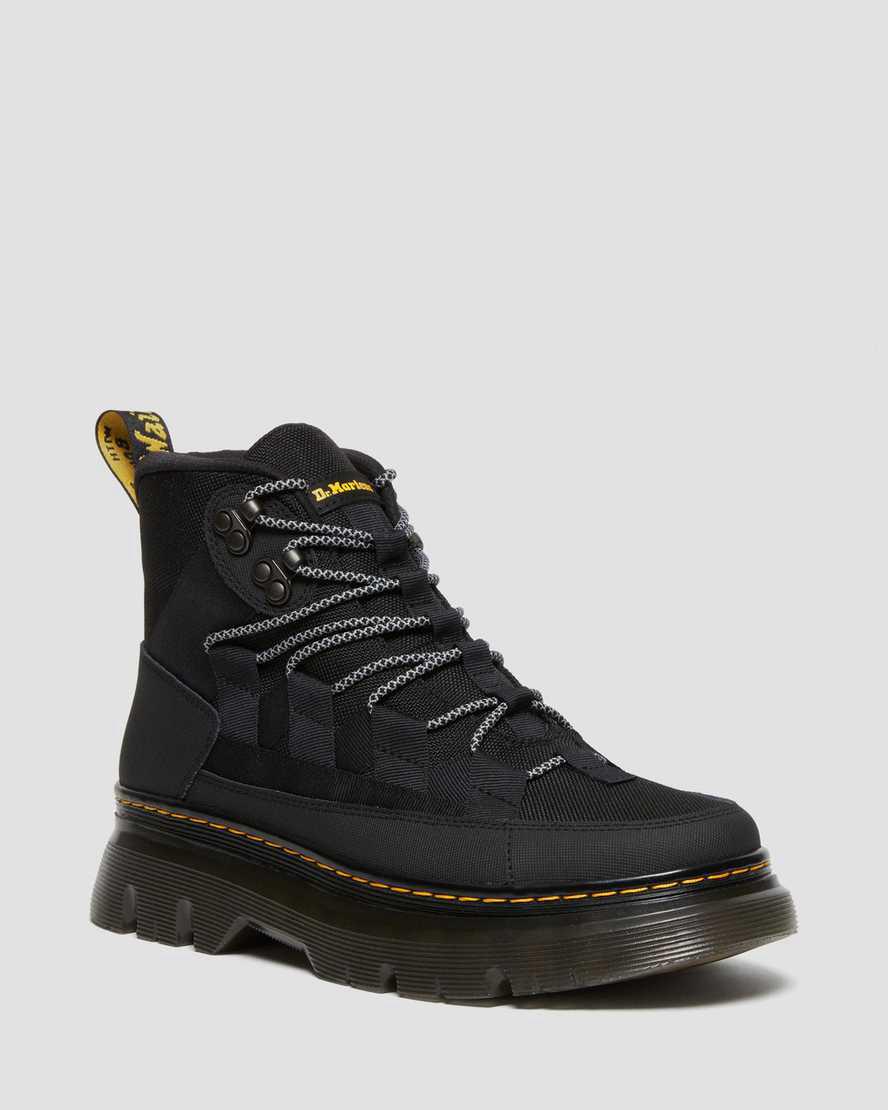 Dr Martens Boury Leather Freizeitstiefel Herren Schwarz | 391870-BXS