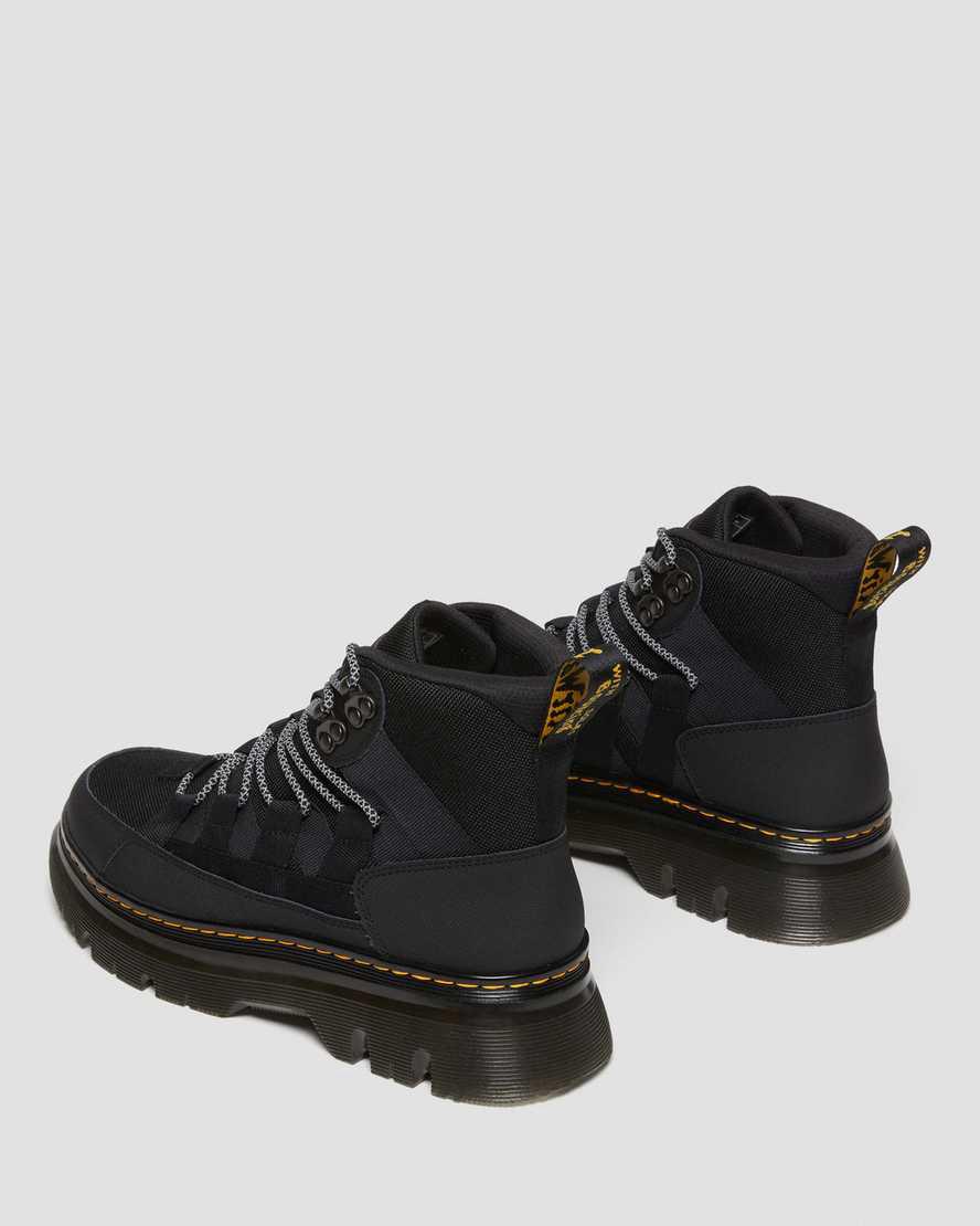 Dr Martens Boury Leather Stiefeletten Damen Schwarz | 021796-LSK