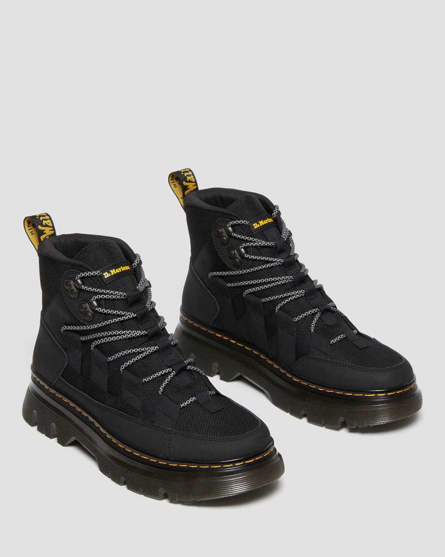 Dr Martens Boury Leather Stiefeletten Damen Schwarz | 021796-LSK