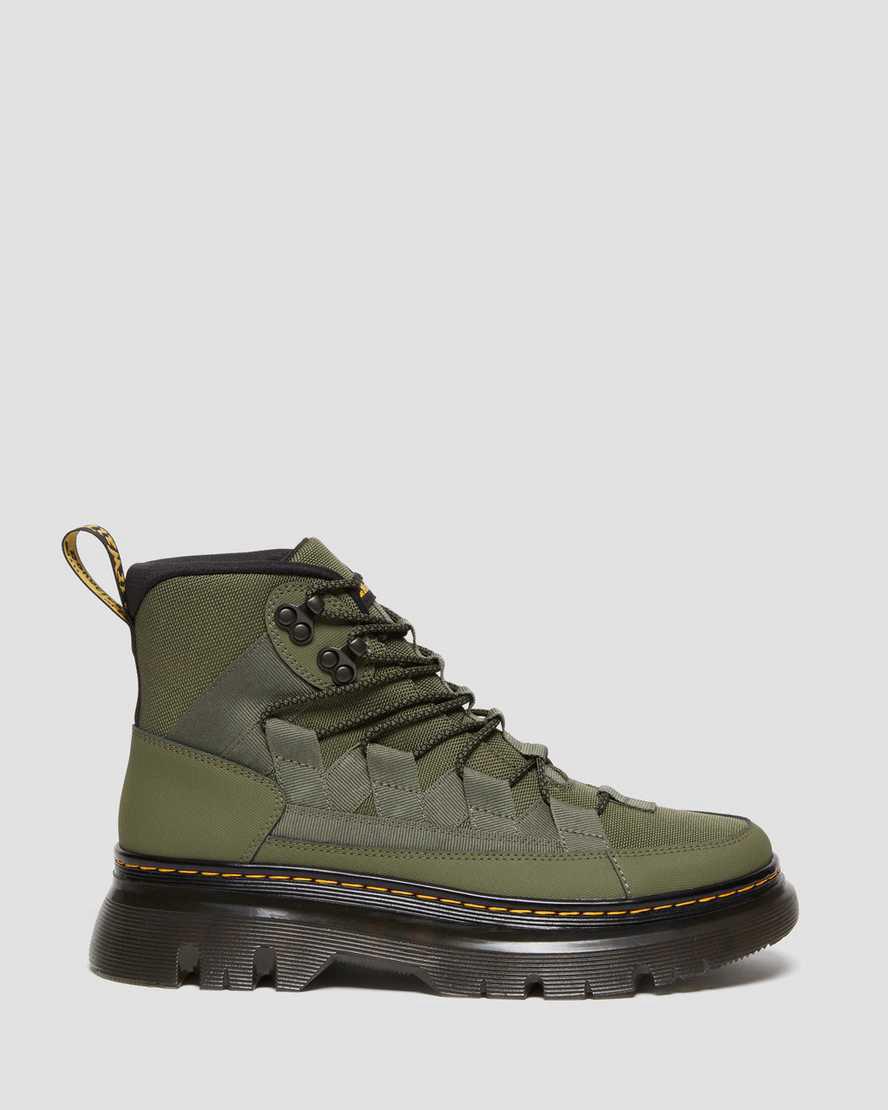 Dr Martens Boury Leather Stiefeletten Damen Khaki Grün | 526019-FKQ