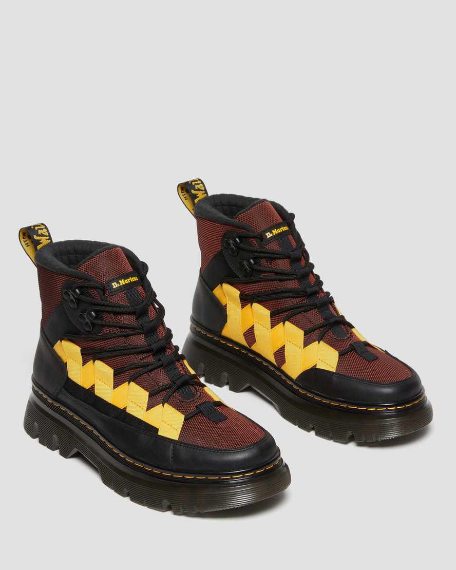 Dr Martens Boury Warmwair Contrast Stiefeletten Damen Black/Tan Ajax / 50/50 | 627549-KAJ