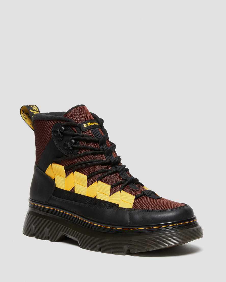 Dr Martens Boury Warmwair Contrast Stiefeletten Damen Black/Tan Ajax / 50/50 | 627549-KAJ