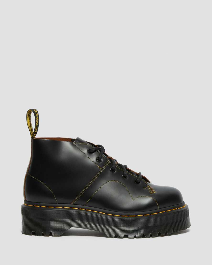 Dr Martens Church Monkey Plateau Stiefel Damen Schwarz | 318247-AUV