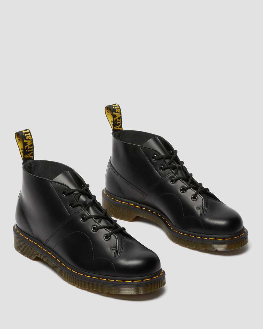 Dr Martens Church Smooth Leather Monkey Originals Boots Damen Schwarz | 523960-BHG