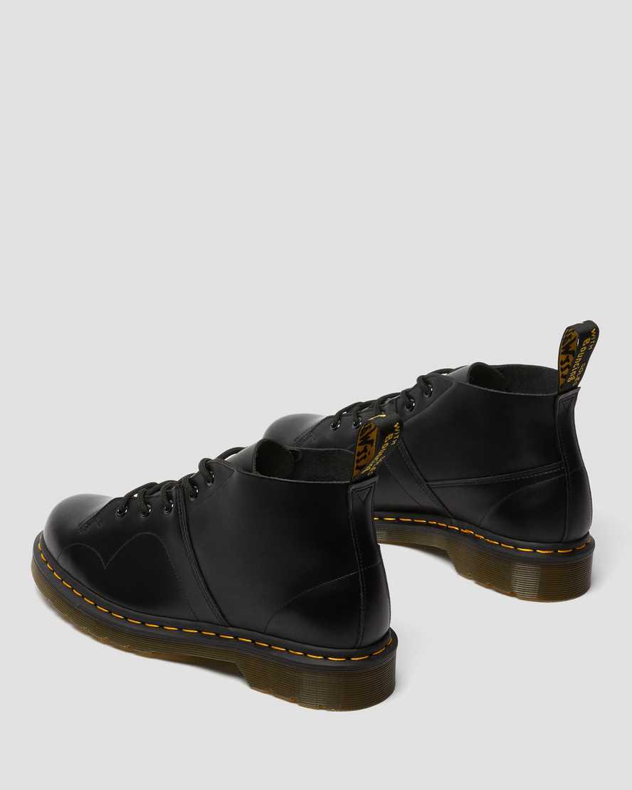 Dr Martens Church Smooth Leather Monkey Originals Boots Damen Schwarz | 523960-BHG