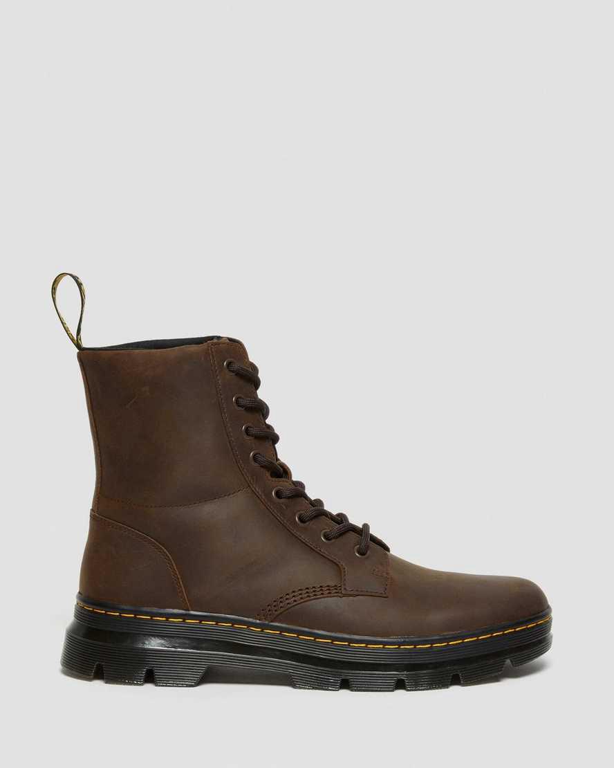 Dr Martens Combs Crazy Horse Leather Freizeitstiefel Herren Braun | 948513-KAJ
