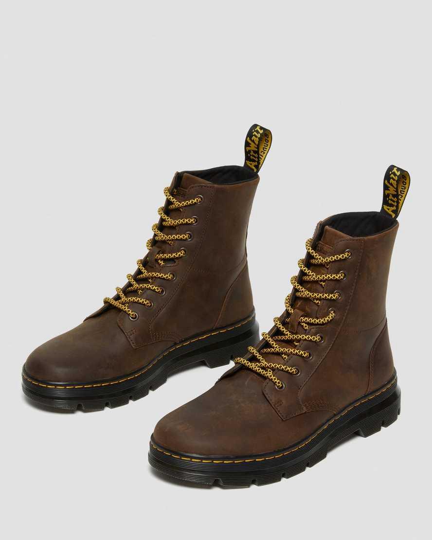 Dr Martens Combs Crazy Horse Leather Freizeitstiefel Herren Braun | 948513-KAJ