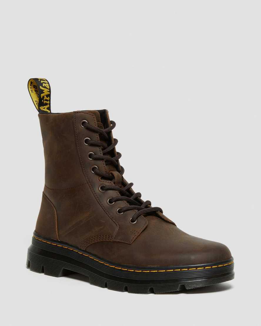 Dr Martens Combs Crazy Horse Leather Freizeitstiefel Herren Braun | 948513-KAJ