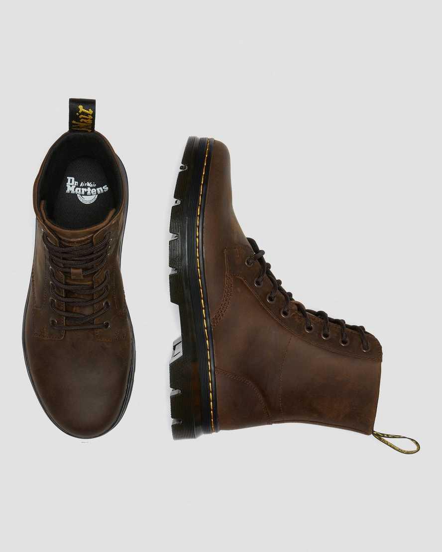 Dr Martens Combs Crazy Horse Leather Stiefeletten Herren Braun | 180364-PNI