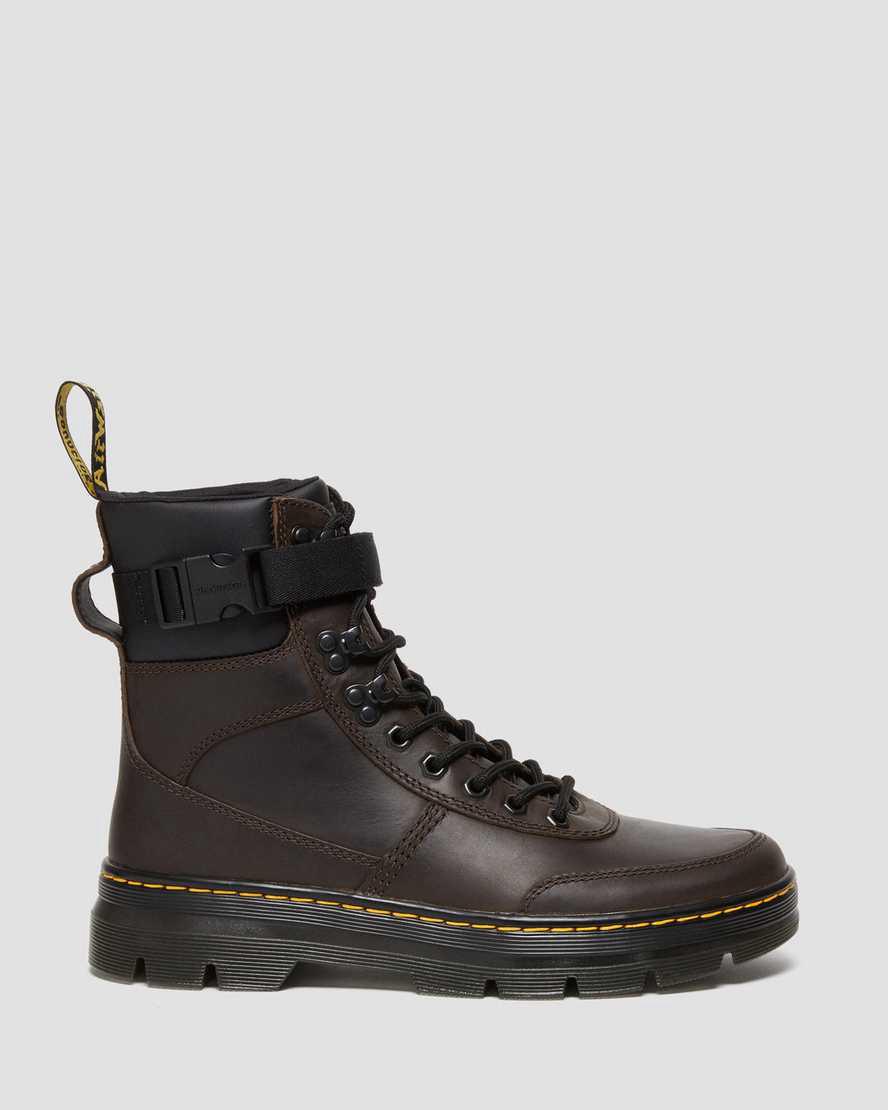 Dr Martens Combs Tech Crazy Horse Leather Stiefeletten Herren Dunkelbraun | 908175-YRP