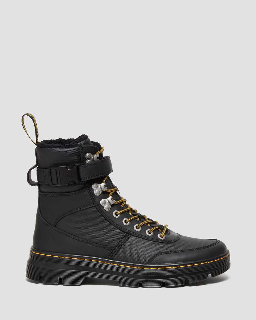 Dr Martens Combs Tech Faux Fur-Lined Stiefeletten Herren Schwarz | 298640-NTF