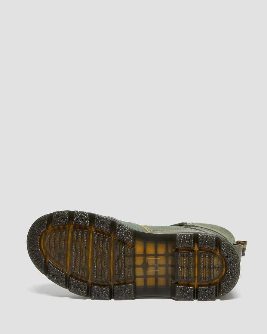 Dr Martens Combs Tech Milled Nappa & Suede Stiefeletten Herren Khaki Grün | 825379-HGC