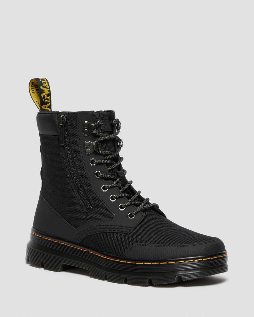 Dr Martens Combs Zip Stiefeletten Herren Schwarz | 603954-KIS