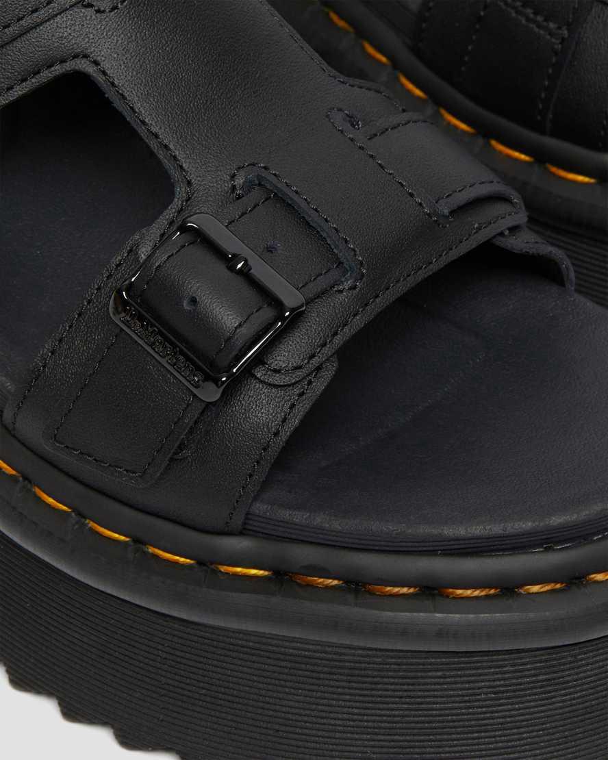 Dr Martens Giavanna Leather Platform Gladiator-sandalen Damen Schwarz | 261037-EGW